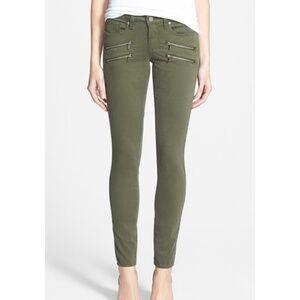 Paige Edgemont Skinny Jeans in Fatigue Green (Size 28)